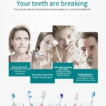 Rechargeable Ultrasonic Soft Bristle Electrical Toothbrushes Flosser 6 Gear With 4 Brushes - Image 14