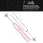 Rechargeable Ultrasonic Soft Bristle Electrical Toothbrushes Flosser 6 Gear With 4 Brushes - Image 7