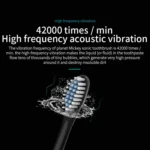 Rechargeable Ultrasonic Soft Bristle Electrical Toothbrushes Flosser 6 Gear With 4 Brushes - Image 9