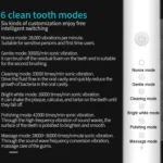 Rechargeable Ultrasonic Soft Bristle Electrical Toothbrushes Flosser 6 Gear With 4 Brushes - Image 10