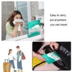 5pcs 30cmx60cm Pearl Pattern Travelling Cotton Disposable Face Towel Bagged Washcloths - Image 5