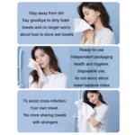 5pcs 30cmx60cm Pearl Pattern Travelling Cotton Disposable Face Towel Bagged Washcloths - Image 6