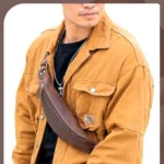 Bull Captain Retro Crazy Horse Leather Men Waist Bag Shoulder Bag Crossbody Bag - Image 9