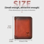 Bull Captain Men Wallet First-layer Cowhide Coin Clip RFID Retro Vertical ID Holder - Image 3