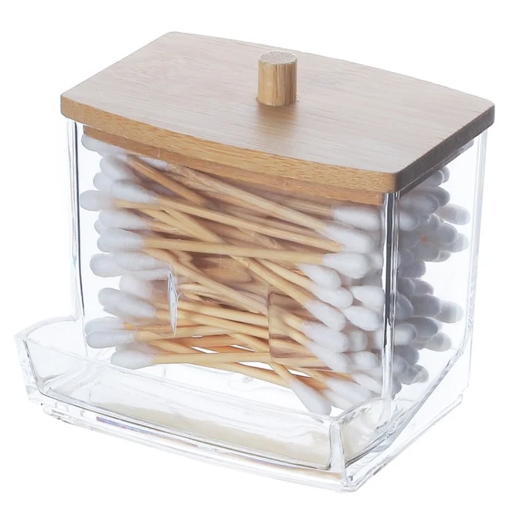 TBD0604235201A.webp Leaky Cotton Swab Organiser Acrylic Jewellery Storage Cosmetic Case - Image 1