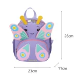 Children Schoolbag Shoulder Bag Girls Cute Cartoon Butterfly Backpack - Image 3