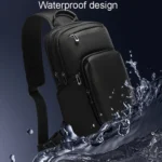 BANGE BG-7718 Mens Satchel Chest Bag Large Capacity Sports Casual Single-Shoulder Backpack - Image 4