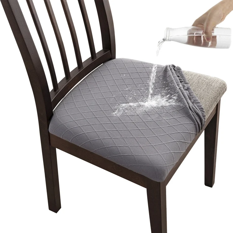 TBD06042364_B1.webp Diamond Plaid Jacquard Chair Cushion Cover Hotel Restaurant Dining Table Chair Cover - Image 2