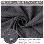 Diamond Plaid Jacquard Chair Cushion Cover Hotel Restaurant Dining Table Chair Cover - Image 4