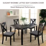 Diamond Plaid Jacquard Chair Cushion Cover Hotel Restaurant Dining Table Chair Cover - Image 5