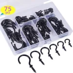 75pcs /Box Screw-in Ceiling Hook Set Home Storage Wall Cup Hook Lamp Hook - Image 2