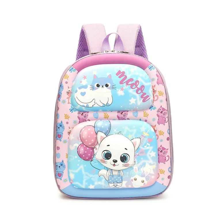Kindergarten Cartoon School Bag 3D Hard Shell Children Shoulder Backpacks