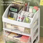 Desktop Drawer Organizer Multi-Layer Cosmetic Jewelry Box Stationery Multi-Functional Organizer - Image 5