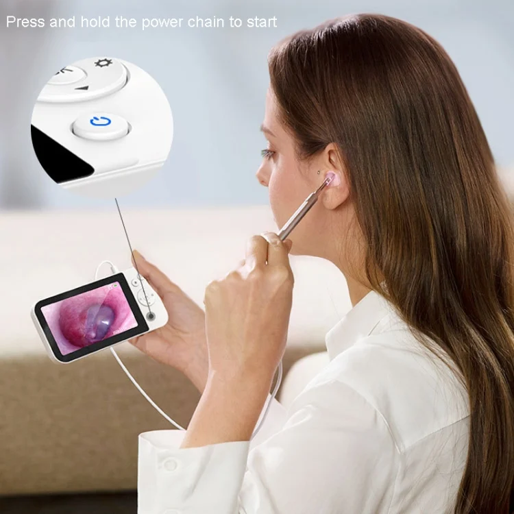 TBD06042408_9.webp Teslong MS500 5 Inch HD Screen Illuminated Ear Pickers 3.9mm Diameter Visual Ear Care Tool - Image 10