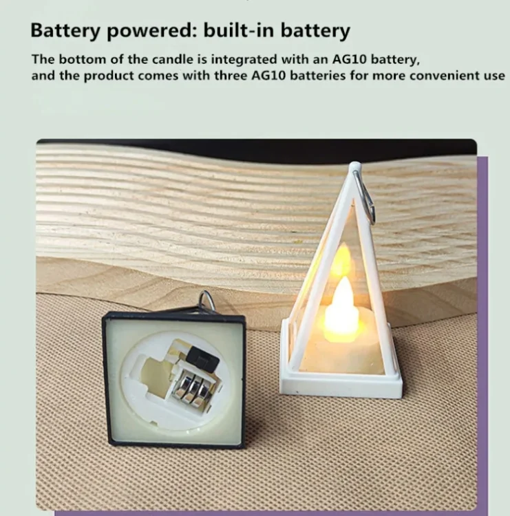 TBD06042443_B3.webp Cubic Triangle LED Electronic Candle Lights Pyramid Party Atmosphere Decoration Lamps - Image 4