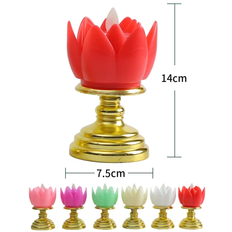 TBD06042445_B1.webp LED Electronic Candle Lotus Lamp Buddha Offering Light Simulation Swing Decorative Lights - Image 2