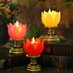 LED Electronic Candle Lotus Lamp Buddha Offering Light Simulation Swing Decorative Lights - Image 4