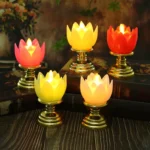 LED Electronic Candle Lotus Lamp Buddha Offering Light Simulation Swing Decorative Lights - Image 5