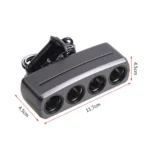 SHUNWEI SD-1906 Car 4 In 1 Power Distributors Cigarette Lighter Socket Car Charger - Image 2