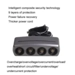 SHUNWEI SD-1906 Car 4 In 1 Power Distributors Cigarette Lighter Socket Car Charger - Image 5