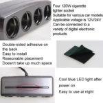 SHUNWEI SD-1906 Car 4 In 1 Power Distributors Cigarette Lighter Socket Car Charger - Image 6