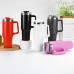 40oz Car Cup Double-Layer Vacuum Cup With Straw Handle Stainless Steel Thermos Cup - Image 2