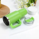 40oz Car Cup Double-Layer Vacuum Cup With Straw Handle Stainless Steel Thermos Cup - Image 3