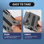Aluminum Alloy RFID Card Holder Carbon Fiber Credit Card Wallet - Image 4