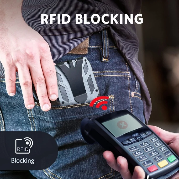 TBD06042465_B5.webp Aluminum Alloy RFID Card Holder Carbon Fiber Credit Card Wallet - Image 6