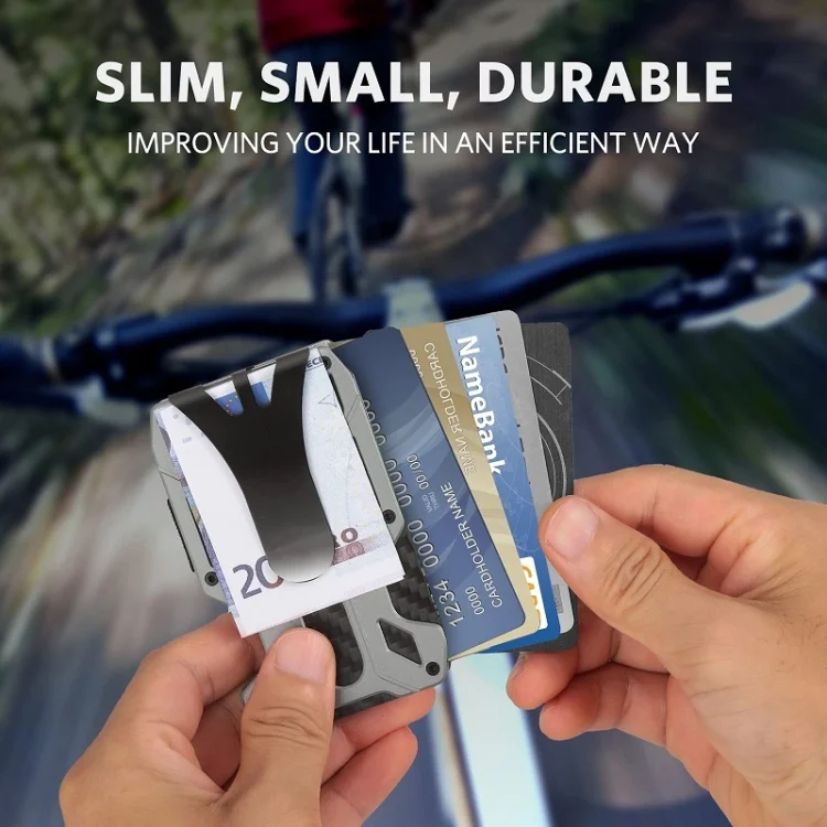 TBD06042465_B6.webp Aluminum Alloy RFID Card Holder Carbon Fiber Credit Card Wallet - Image 7
