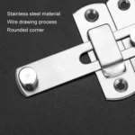 Barn Door Lock Hook Stainless Steel Door Buckle Insertion - Image 2