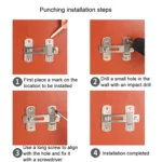Barn Door Lock Hook Stainless Steel Door Buckle Insertion - Image 5