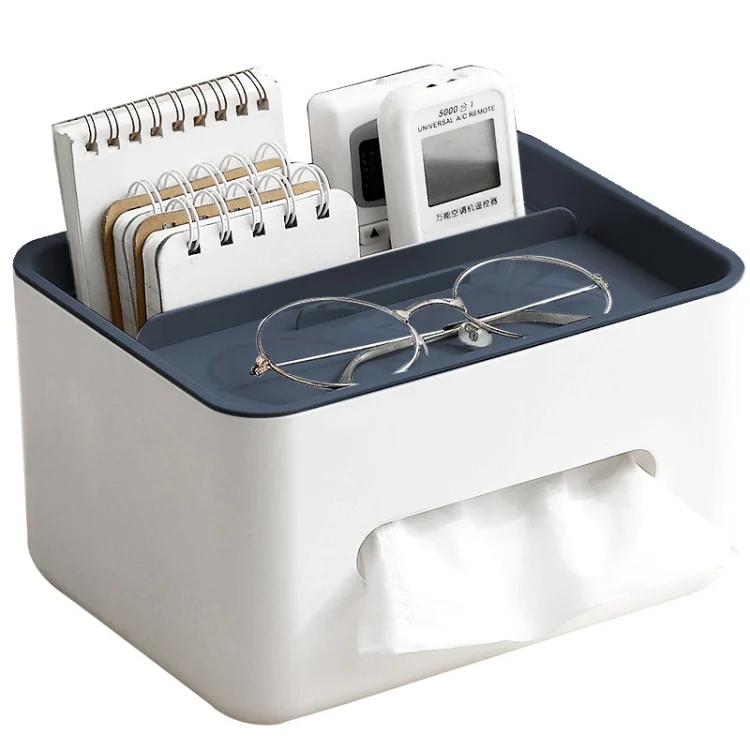 TBD0604247701A.webp Multifunctional Tissue Box Napkin Container Organizer Box for Remote Control - Image 1