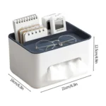 Multifunctional Tissue Box Napkin Container Organizer Box for Remote Control - Image 2