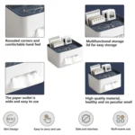 Multifunctional Tissue Box Napkin Container Organizer Box for Remote Control - Image 3