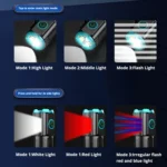 Mini Outdoor Dual Light Source Magnetic Hat Clip Multifunctional Portable Flashlight - Image 7