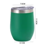 Stainless Steel Eggshell Mug Mini U-Shape Double Layer Vacuum Insulated Cup - Image 3