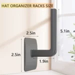 2pcs Baseball Hat Wall Self-Adhesive Hanging Shelf Rack Hook - Image 2
