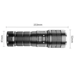 X9 Outdoor White Laser Digital Display Zoom Flashlight Long Range Lighting Flashlight - Image 3