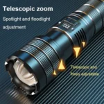 X9 Outdoor White Laser Digital Display Zoom Flashlight Long Range Lighting Flashlight - Image 7