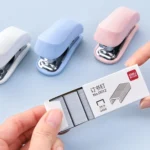 Deli  Macaron Color Stapler + 640 Staples Set Small Mini Stapler Stationery - Image 4