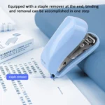 Deli  Macaron Color Stapler + 640 Staples Set Small Mini Stapler Stationery - Image 6
