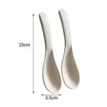 5pcs Wheat Straw Plastic Baby Small Spoon - Image 2
