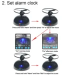 Student Multifunctional LED Flying Alarm Bells Lazy Flying Propeller Digital Alarm Clock - Image 7