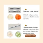 Multifunctional Vegetable Dehydrator Large Capacity Kitchen Drain Basket Household Grater Slicer - Image 5