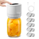 Electric Mason Jar Vacuum Sealer Kit Sealing Machine for Food Storage With 10 Jar Lids - Image 2