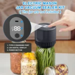 Electric Mason Jar Vacuum Sealer Kit Sealing Machine for Food Storage With 10 Jar Lids - Image 4