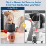 Electric Mason Jar Vacuum Sealer Kit Sealing Machine for Food Storage With 10 Jar Lids - Image 5