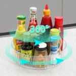 25cm Kitchen 360 Degree Rotating Storage Tray Spice Snack Rack - Image 3