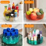 25cm Kitchen 360 Degree Rotating Storage Tray Spice Snack Rack - Image 7
